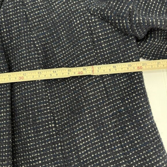 Ann Taylor Wool Blend Tweed Swing Coat in Navy Comfort Business Cocktail Large - Picture 9 of 11